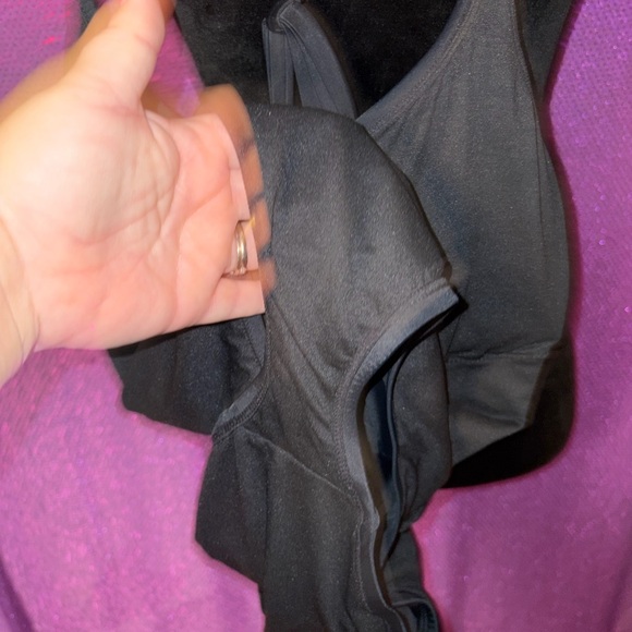 🆕💜 Hurley Black Strappy Back One Piece Swimsuit Athletic Surf Style L - Picture 13 of 13